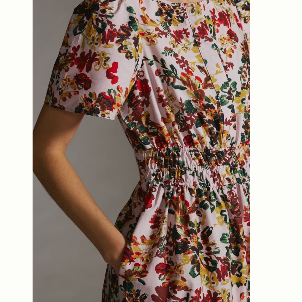 Anthropologie Floral Maxi Dress in Pink, Red, Yellow - Picture 2 of 11